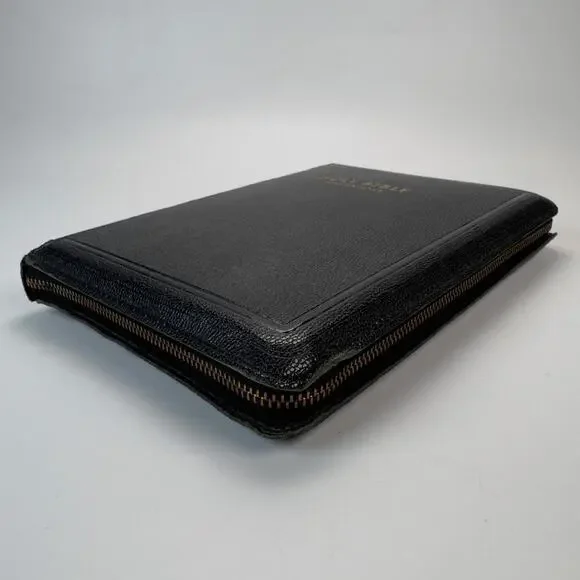 Vintage 1960s Holy Bible Concordance KJV Cross Zip-Around Leather Binding - Picture 4 of 13